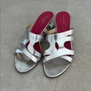 Kate Spade Metallic Silver Sandals